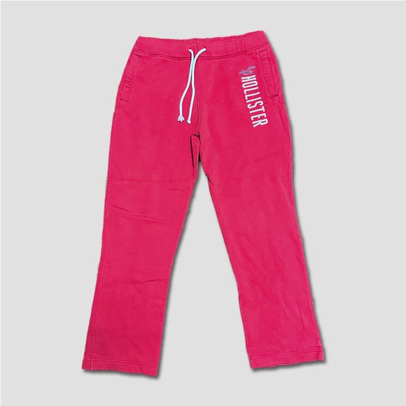 Hollister Men's Embroidered Logo Straight Sweatpants - Red - Picture 1 of 3